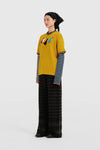 YANYAN KNITS Fall/Winter 2025 Collection: Goose-themed T-shirt/Skirt Set (YYK-YYW25-1391-HUANG T-shirt)